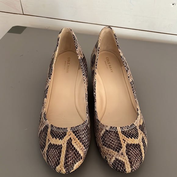 Cole Haan Shoes - Cole Haan wedge snake print shoe size 10